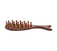 ARTSEWPLY Sandalwood Wooden Scalp Massage Comb for Men Women Wide Tooth Dreadlock and Gua Sha Brush Handpolished Smooth Edges for Sensitive Skin Dolphin Design for Relaxation and Hair Care