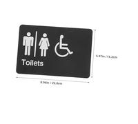 ARTSEWPLY Self-stick Braille Restroom Symbol Sign with Adhesive Tape Unisex All-gender Toilet Door Marker for Office and Business Bathroom Wall Enhanced Visibility and Clear Design