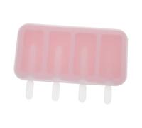 ARTSEWPLY Silicone Ice Cream Popsicles Mold with Lid and Sticks Reusable Nonstick Ice Lolly Maker for Homemade Chocolate Cheese Bars Treats Party Snacks Pink Cartoon Design