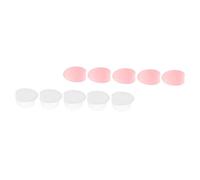 ARTSEWPLY Silicone Lip Brush Covers 10pcs Semi- and Red Makeup Protective Caps Anti-lost Brush Covers for Lip Mask Application and Travel Use