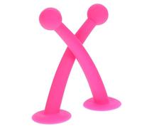 ARTSEWPLY Silicone Suction Cup Antennae Pair for Motorcycle Helmets Flexible Tentacles with Double Sided Tape Easy to Install Decorative Rosy Accessories