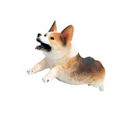 ARTSEWPLY Simulation Running Corgi Model Figurine Small Solid Dog Ornament for Desktop Decoration Home Office Car Display