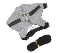 ARTSEWPLY Small Pet Harness and Bunny Traction Rope Adjustable Striped Pet Costume Set Soft Comfortable Fabric Suitable for Hamsters and Rabbits Daily Outdoor Use