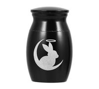 ARTSEWPLY Small Stainless Steel Urn for Pet Ashes Metal Keepsake Urn Sealed Lid Compact Rabbit Memorial Container for Parrot and Small Pets
