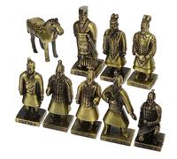 ARTSEWPLY Small Terracotta Warriors Figurines Classic Craft Ornaments Vintage Emperor Statue Home Office Decoration with Fine Detailing and Smooth Surface