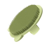 ARTSEWPLY Soft Silicone Bath Brush with Ergonomic Handle Gentle Scalp Massager and Exfoliating Body Scrubber for Newborns and Adults Flexible Lightweight Silicone Shower Brush in Matcha