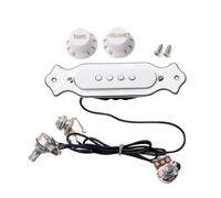 ARTSEWPLY Soundhole Pickup with Volume Tone Control for 4 String Cigar Box Guitar White Plastic Metal Pre-wired Gmb337