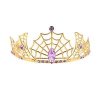 ARTSEWPLY Spider Web Halloween Crown Headband for Women Lightweight Alloy Tiara with Rhinestones Gothic Vampire Queen Costume Accessory for Cosplay and Party