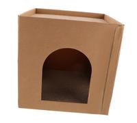ARTSEWPLY Square Cat Scratcher Nest Bed with Corrugated Cardboard Scratching Surface Safe Material Minimalist Design for Indoor Cats Pet Supplies