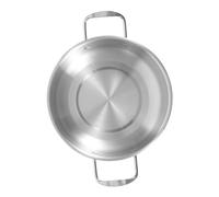 ARTSEWPLY Stainless Steel Korean Ramen Noodle Pot Scald Double Handle Seafood Soup Pot Lightweight Portable for Camping Outdoor Cooking and Kitchen Use