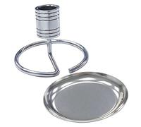 ARTSEWPLY Stainless Steel Moxa Roll Stick Holder with Heat Resistant Tray Moxa Stick Storage Base for Household Use Ash Catching Moxibustion Burner Safe and Easy to Use