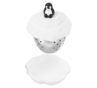 ARTSEWPLY Stainless Steel Penguin Tea Strainer Cute Loose Leaf Infuser with Stand for Creative Tea Steeping Practical Filter Tool for Home and Use