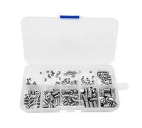 ARTSEWPLY Stainless Steel Screws Kit M3-M8 Flat End Grub Screws Assorted Sizes for Glasses Repair and Precision Fixing with Colour Coded Packaging