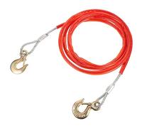 ARTSEWPLY Steel Wire Car Towing Rope Trailer Traction Strap with Reinforced Hook for Off Road Vehicles and Trucks Practical Heavy Duty Tow Accessory Random Color