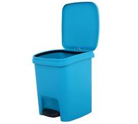 ARTSEWPLY Step Pedal Trash Can with Lid for Kitchen Bedroom Office Plastic Waste Bin with Sealed Cover Easy Clean Surface Stylish Blue Indoor Recycle Dustbin