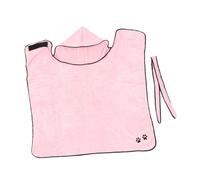 ARTSEWPLY Super Absorbent Coral Fleece Dog Bath Towel Soft Wearable Puppy Bathrobe Fast Drying Pet Shower Wrap for Cooling and Warmth