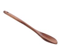 ARTSEWPLY Teak Wood Corner Spoon Japanese Cooking Utensil Long Handle Wooden Ladle Lightweight Non-Stick Stirring Serving Spatula for Deep Pots Ergonomic Grip