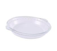 ARTSEWPLY Transparent Glass Plate Microwave Oven Safe Baking Dish for Household Kitchen Heat Resistant Glass Bakeware for Even Baking and Serving Pies Quiches Tarts Roasted Chicken and Fish