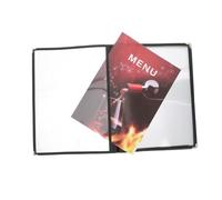 ARTSEWPLY Transparent Menu Cover Folder for Restaurant Menus PVC Protective Recipe Book Sleeve for Caterers and Food Service Use