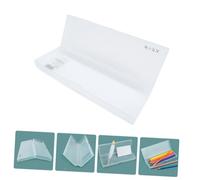 ARTSEWPLY Transparent Portable Pencil Box Capacity Watercolor Pigment Storage Organizer Material Lightweight Stationery Holder for School Office Artists