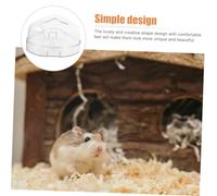 ARTSEWPLY Transparent Small Pet Bath Basin with Non-slip Bottom Practical Guinea Pig and Hamster Toilet Lightweight Raising Supply for Cage Use Suitable for Various Small Random Color