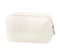 ARTSEWPLY Travel Makeup Bag Portable Cosmetic Organizer for Women Lightweight Canvas Toiletry Pouch Capacity for Daily Use and Travel Essentials Pure Color Design
