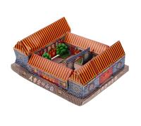 ARTSEWPLY Unique Ancestor Sacrifice Villa Paper House Colorful Paper Material Easy to Be Burnt Burned as Offerings Qingming Festival Funeral Role-play