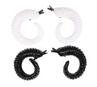 ARTSEWPLY Unique Sheep Horns Hair Clips Lightweight Comfortable Halloween Cosplay Costume Accessories for Black and White Horn Headband for Festivals Party