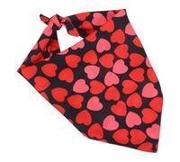 ARTSEWPLY Valentine's Day Pet Bandana with Heart Patterns Soft Absorbent Triangle Bib for Dogs and Cats Cute Drool-absorbing Kerchief Holiday Accessory for Festive Costume