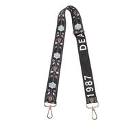 ARTSEWPLY Vintage Adjustable Banjo Strap with Printed Retro Floral Pattern Banjo Shoulder Belt with Gold Metal Fittings for Folk and World Music