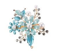 ARTSEWPLY Vintage French Hair Clip with Pearl Rhinestone Flower Elegant Duckbill Barrette for Women Sparkling Wedding Hair Accessories Metal Alloy Design