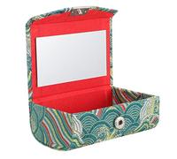 ARTSEWPLY Vintage Lipstick Case Holder for Purse Portable 2-Piece Makeup Organizer Chinese Style Compact Lipstick Storage for Women Travel Cosmetic Storage