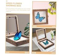 ARTSEWPLY Vintage Wooden Insect Specimen Display Case with Clear Acrylic Lid Lightweight Plant and Bug Collection Storage Box Portable Dustproof Holder for Entomology Enthusiasts