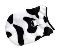 ARTSEWPLY Warm Coral Fleece Dog Vest with Cute Cow Print Pattern Thick Winter Coat for Pets Adorable Autumn and Winter Clothes for Dogs and Cats and Jumper for Cold Weather