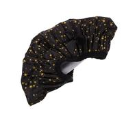 ARTSEWPLY Waterproof Shower Cap Double Layer Bathing Hair Cover with Elastic Bow, Oxford Fabric Bath Caps for Women and Girls, Starlight Pattern Suitable for Hair Treatment and Shower Use