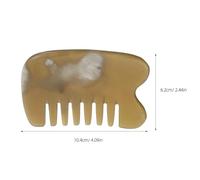 ARTSEWPLY Wide Tooth Horn Comb for Scalp and Face Massage - Traditional Portable Mini Horn Comb Six Teeth for Sensitive Scalps and Curly Hair Care in Travel