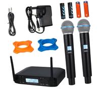 ARTSEWPLY Wireless Microphone System Glxd4 Dual Handheld Mic Beta58a Vocal Microphones Uhf Frequency Uk Power Supply Suitable for Stage Outdoor and Home Use
