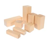 ARTSEWPLY Wood Carving Blocks and Light Weight Wooden Blocks 8pcs Unfinished with Smooth for Crafts for Wood Craft Kit and Whittling Projects