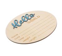 ARTSEWPLY Wooden Custom Newborn Sign Mum-Mum Birth Announcement Personalize Please Names Photography Prop Birth Announcement Plaque Boy Nick Oh Item Blue