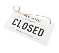 ARTSEWPLY Wooden Double-sided Open Closed Sign for Business Rustic Door Sign with Smooth Surface and Unique Pattern Reversible Shop Porch Decoration for Cafe Office Restaurant