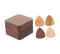 ARTSEWPLY Wooden Guitar Pick Box with Small Guitar Picks for Sturdy Material Protection Kit for Beginners and Musicians