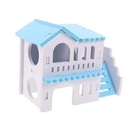 ARTSEWPLY Wooden Hamster House Double-layer Hideout for Small Pets Spacious Two-story Villa for Hamsters Guinea Pigs and Small Animals Modern Space-saving Habitat with Climbing and Resting
