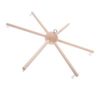 ARTSEWPLY Wooden Mobile Frame Kit Six-Legged Spherical Mobile Hanger for DIY Nursery Crafts Wind Chime Holder Stable Hanging Frame for Decoration