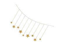 ARTSEWPLY Wooden Star Garland Hanging Ornament for Decor Creative DIY Wall Decoration Backdrop for Bedroom and Living Stylish Star Shaped Craft with Fine Workmanship and Unique Texture