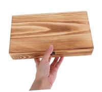 ARTSEWPLY Wooden Storage Box Hinged Lid for Keepsake Items Like Jewelry Recipe Cards for Office Home Organization Made of Unfinished Rectangular Wood