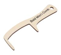 ARTSEWPLY Wooden Wide Tooth Comb for Bald Men, Large Double Edge Open Comb with Metal Pick, Funny Grooming Prop and Hair Care Accessory for Styling and Prank Use