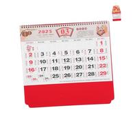 ARTSEWPLY Year Wall Calendar Red Embossed Chinese Snake Year Hanging Decor for Home Office Restaurant School Functional Commemorative Plaque with Traditional Craftsmanship