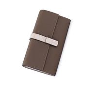 ArtsEye Ladies Purse Genuine Leather Womens Wallet Large Capacity Clutch Phone Holder (6985-khaki)