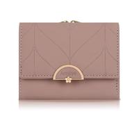 ArtsEye Purses for Women PU Leather Small Tri-fold Wallet for Women Ladies Purse RFID Blocking (1130-dark Pink)
