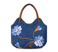 ArtsEye Top-Handle Handbag Canvas Zipper Cute Tote Bag for Women Floral Purses Lunch Bag (Sunflower)
